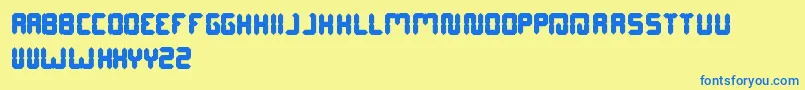 DigitalGothic Font – Blue Fonts on Yellow Background
