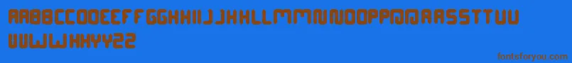 DigitalGothic Font – Brown Fonts on Blue Background