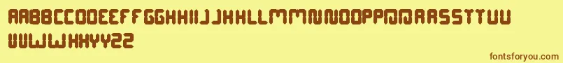 DigitalGothic-Schriftart – Braune Schriften auf gelbem Hintergrund