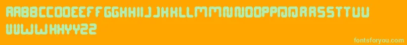 DigitalGothic Font – Green Fonts on Orange Background