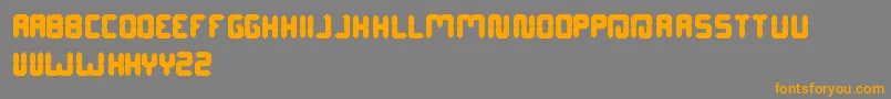 Police DigitalGothic – polices orange sur fond gris