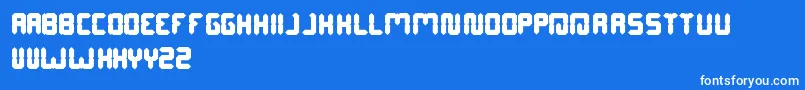 フォントDigitalGothic – 青い背景に白い文字