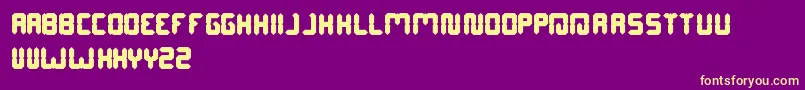 DigitalGothic Font – Yellow Fonts on Purple Background