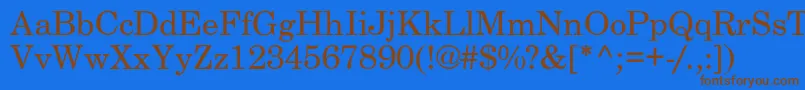 BackroadLight Font – Brown Fonts on Blue Background