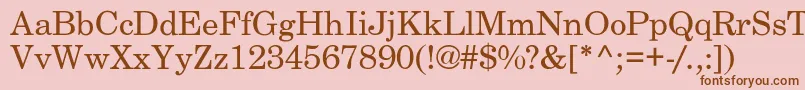 BackroadLight Font – Brown Fonts on Pink Background