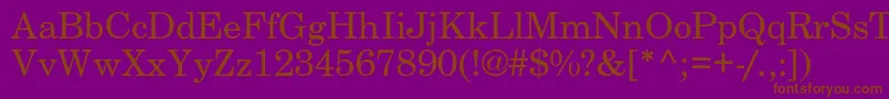 BackroadLight Font – Brown Fonts on Purple Background