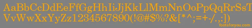 BackroadLight Font – Orange Fonts on Gray Background