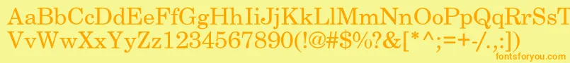 BackroadLight Font – Orange Fonts on Yellow Background