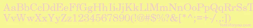 BackroadLight Font – Pink Fonts on Yellow Background