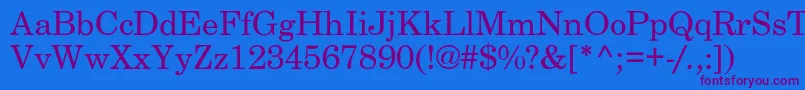 BackroadLight Font – Purple Fonts on Blue Background