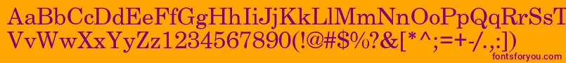 BackroadLight Font – Purple Fonts on Orange Background
