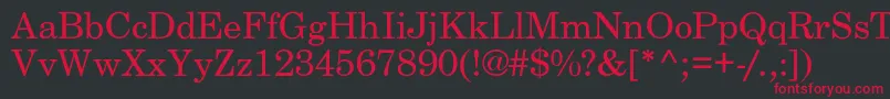 BackroadLight Font – Red Fonts on Black Background