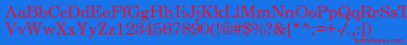 BackroadLight Font – Red Fonts on Blue Background