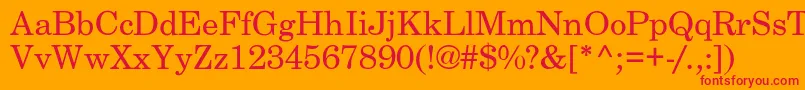 BackroadLight Font – Red Fonts on Orange Background