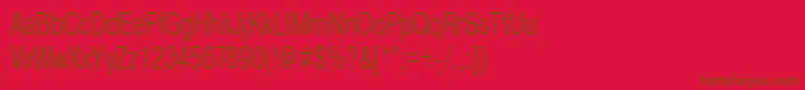 Pragmaticactt65n Font – Brown Fonts on Red Background