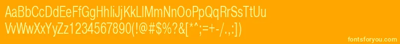 Pragmaticactt65n Font – Yellow Fonts on Orange Background