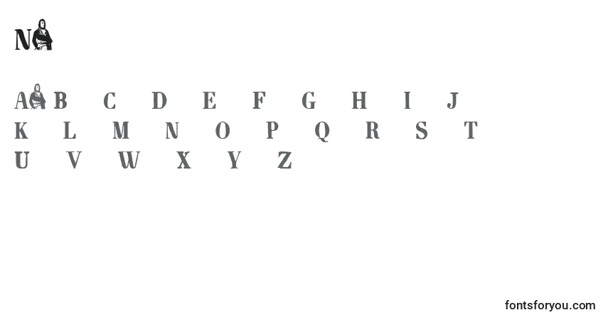 Schriftart Napoleondemo – Alphabet, Zahlen, spezielle Symbole