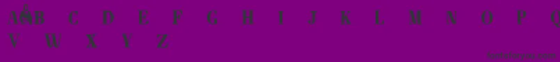 Napoleondemo-Schriftart – Schwarze Schriften auf violettem Hintergrund