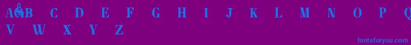 Napoleondemo Font – Blue Fonts on Purple Background
