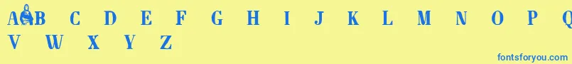 Napoleondemo Font – Blue Fonts on Yellow Background