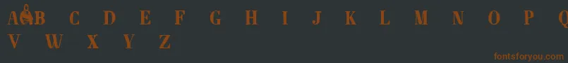 Шрифт Napoleondemo – коричневые шрифты на чёрном фоне