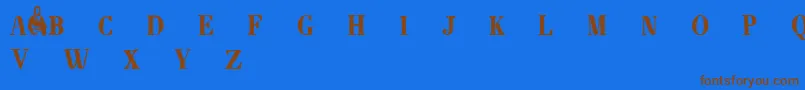 Napoleondemo Font – Brown Fonts on Blue Background