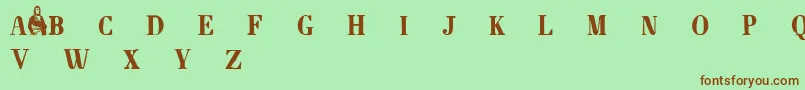 Napoleondemo Font – Brown Fonts on Green Background