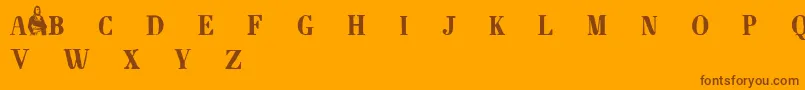 Napoleondemo Font – Brown Fonts on Orange Background