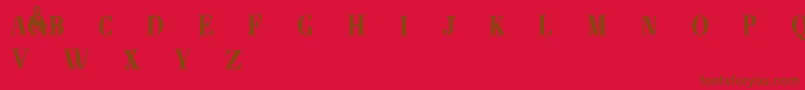 Napoleondemo Font – Brown Fonts on Red Background