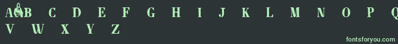 フォントNapoleondemo – 黒い背景に緑の文字