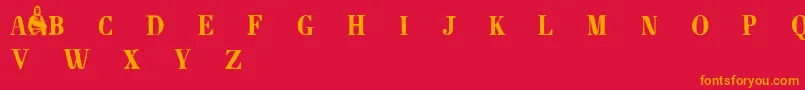 Napoleondemo Font – Orange Fonts on Red Background