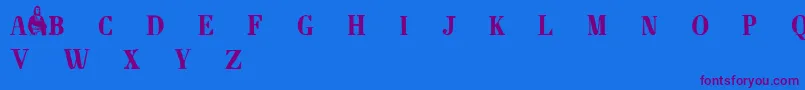 Napoleondemo Font – Purple Fonts on Blue Background