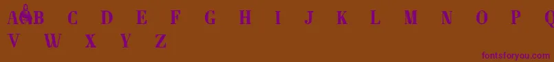 Napoleondemo Font – Purple Fonts on Brown Background