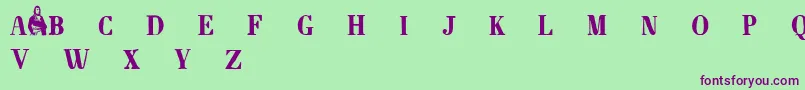 Napoleondemo Font – Purple Fonts on Green Background