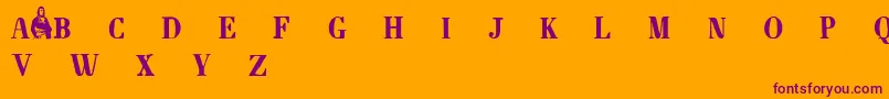 Napoleondemo Font – Purple Fonts on Orange Background