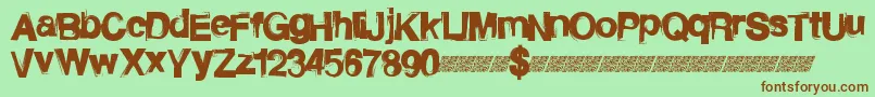 Rightbrew Font – Brown Fonts on Green Background