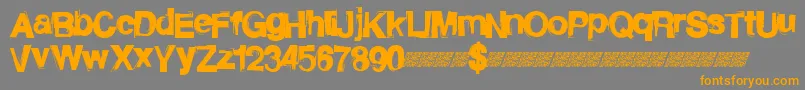 Rightbrew-fontti – oranssit fontit harmaalla taustalla