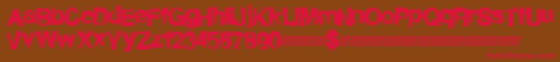 Rightbrew Font – Red Fonts on Brown Background