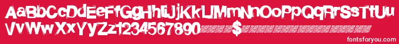 Czcionka Rightbrew – białe czcionki na czerwonym tle