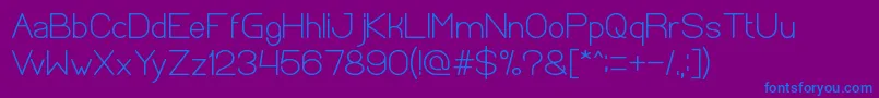 OpticalFiberBold Font – Blue Fonts on Purple Background