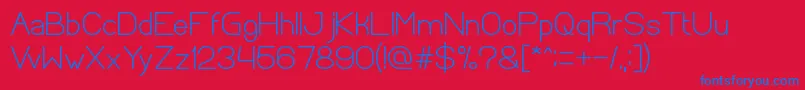 OpticalFiberBold Font – Blue Fonts on Red Background