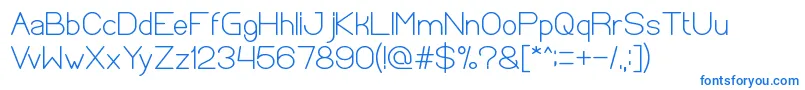 OpticalFiberBold Font – Blue Fonts on White Background