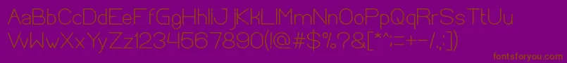 OpticalFiberBold Font – Brown Fonts on Purple Background