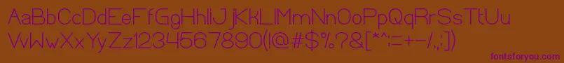 OpticalFiberBold Font – Purple Fonts on Brown Background