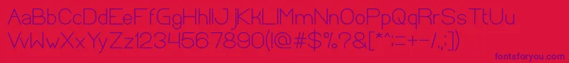 Police OpticalFiberBold – polices violettes sur fond rouge