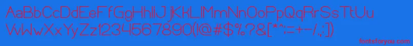 OpticalFiberBold Font – Red Fonts on Blue Background