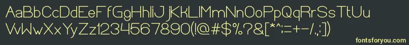 OpticalFiberBold Font – Yellow Fonts on Black Background