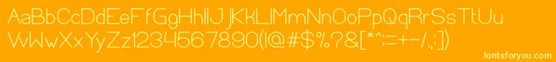 OpticalFiberBold Font – Yellow Fonts on Orange Background