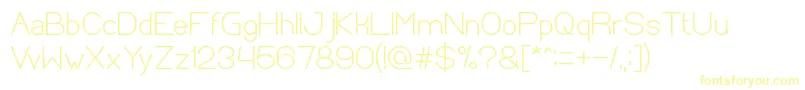 OpticalFiberBold-fontti – keltaiset fontit valkoisella taustalla