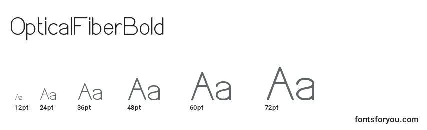 OpticalFiberBold Font Sizes